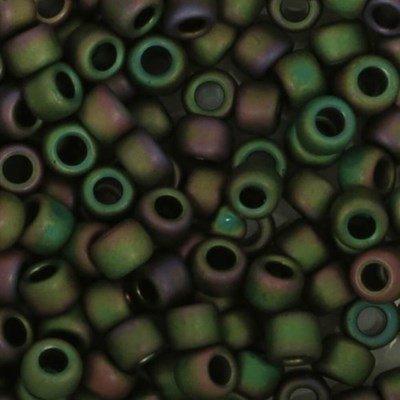 Toho Glaskralen rond 8-0 0708 groen gemeleerd 4 gram 