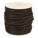 Koord wax gevlochten 3 mm - bruin (1 meter)