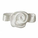 Roosjes gebroken wit met recht blad 20 a 15 mm (10 stuks)