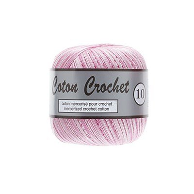 Lammy Yarns Coton Crochet No 10 - 437 wit roze