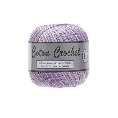 Lammy Yarns Coton Crochet No 10 - 439 wit lila