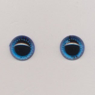 Ogen 10 mm blauw met twinkel 5 paar 