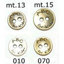 Knoop 13 mm metaal brons ABC for kids