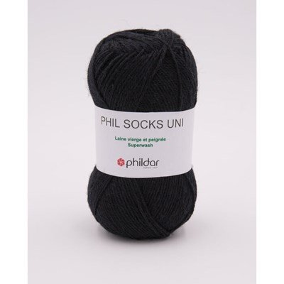 Phildar Phil Socks Uni Noir op=op uit collectie 