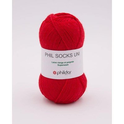 Phildar Phil Socks Uni Rouge op=op uit collectie 