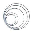 Ring metaal rond 2x 15, 1 x 25, 2x 35 cm - 3 mm (5 stuks)