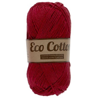 Lammy Yarns Eco Cotton 042 rood donker op=op uit collectie 