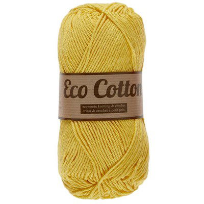 Lammy Yarns Eco Cotton 372 geel op=op uit collectie 