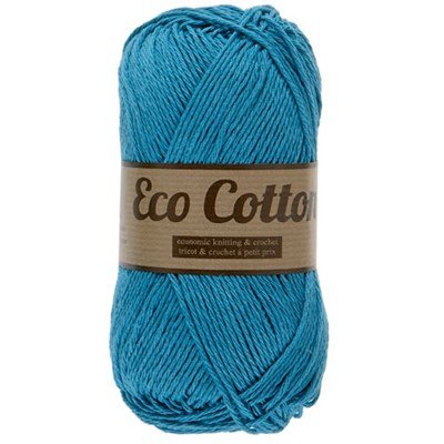 Lammy Yarns Eco Cotton 457 blauw aqua op=op uit collectie 