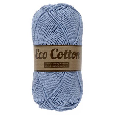 Lammy Yarns Eco Cotton 022 blauw lavendel op=op uit collectie 
