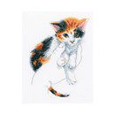 Borduurpakket dieren warmt in palms kitten 00819