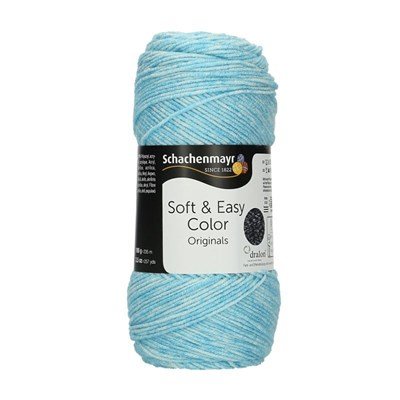 Schachenmayr Soft and Easy color 00085 licht blauw gemeleerd op=op uit collectie 