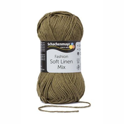 Schachenmayr Soft Linen Mix 74 oliv op=op uit collectie 