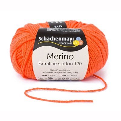 Schachenmayr Merino Extrafine Cotton 120 - 525 oranje op=op 