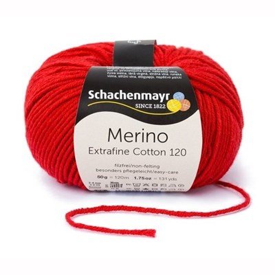 Schachenmayr Merino Extrafine Cotton 120 - 530 rood op=op 