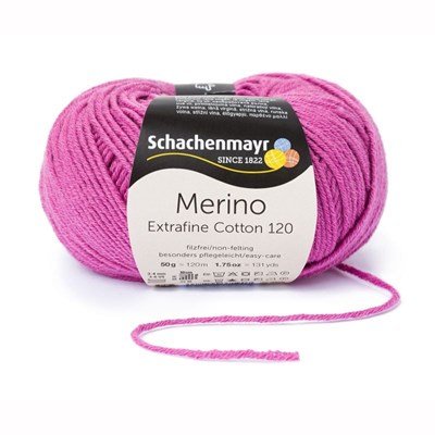 Schachenmayr Merino Extrafine Cotton 120 - 536 fuchsia op=op 