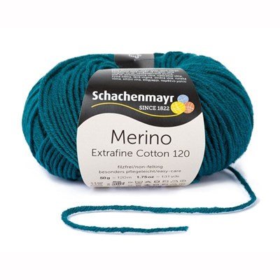 Schachenmayr Merino Extrafine Cotton 120 - 571 petrol