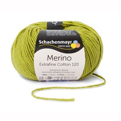 Schachenmayr Merino Extrafine Cotton 120 - 572 linde groen op=op 