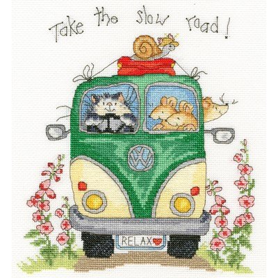 Borduurpakket vakantie - VW bus - Take the Slow Road
