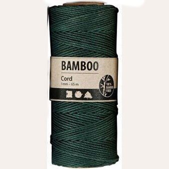 Bamboekoord 1 mm - 503486 groen donker 65 meter 