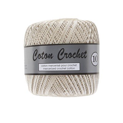 Lammy Yarns - Coton Crocheter no 10 - 16 ecru 100 gram 