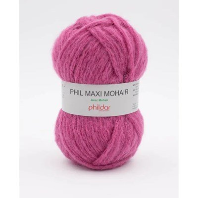 Phildar Phil Maxi Mohair Lie de Vin op=op uit collectie 