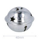 Belletje 40 mm zilver met ster (4 stuks)
