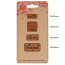 Applicatie skai-leren label Handmade (4 stuks)