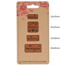 Applicatie skai-leren label Made with Love for you (4 stuks)