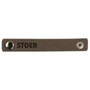 Leren Label - Stoer 002 groen 100 a 15  mm (2 stuks)