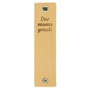 Leren Label - Door mama gemaakt 001 Naturel 120 a 30 mm (2 stuks)