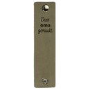 Leren Label - Door Oma gemaakt 002 groen 120 a 30 mm (2 stuks)