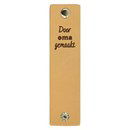 Leren Label - Gemaakt met Liefde 001 naturel 120 a 30 mm (2 stuks)