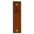 Leren Label - Gemaakt met Liefde 004 cognac 120 a 30 mm (2 stuks)
