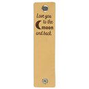 Leren Label - Love you to the moon and back 001 naturel 120 a 30 mm (2 stuks)