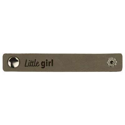 Leren Label - Little Girl 002 groen 100 a 15 mm 2 stuks 