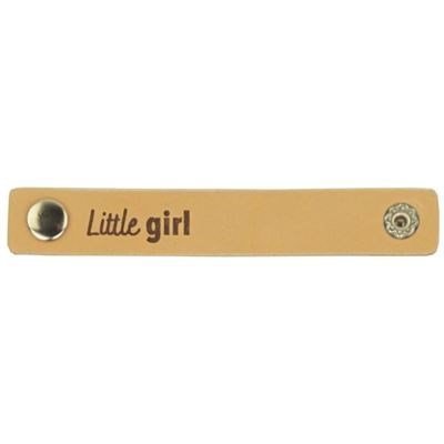 Leren Label - Little Girl 001 naturel 100 a 15 mm 2 stuks 