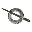 Sluiting met speld rond 70 mm - zilverkleur