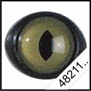 Ogen 16-22 mm groen met zwarte rand 1 paar 