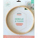 Ring hout 21 cm plat met gaatjes