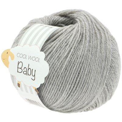 Lana Grossa Cool Wool Baby 206 licht grijs opruiming 