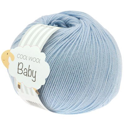 Lana Grossa Cool Wool Baby 208 ijsblauw opruiming 