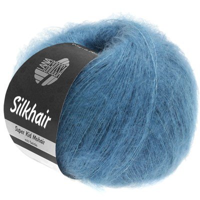 Lana Grossa Silkhair 103 helder blauw opruiming 