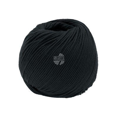 Lana Grossa Soft cotton 34 zwart opruiming 
