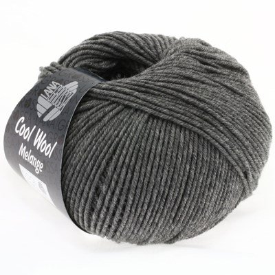 Lana Grossa Cool wool mélange 412 donker grijs op=op uit collectie 
