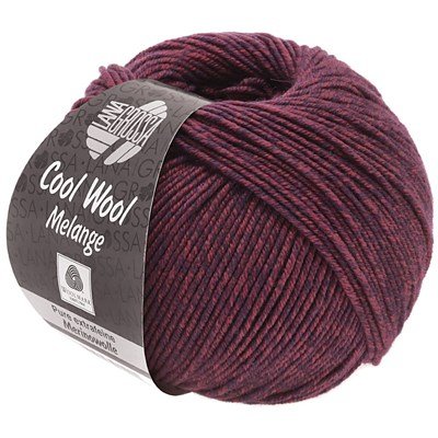 Lana Grossa Cool wool mélange 7152 wijn rood