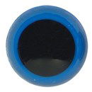 Ogen 21-22 mm blauw zwarte pupil (1 paar)
