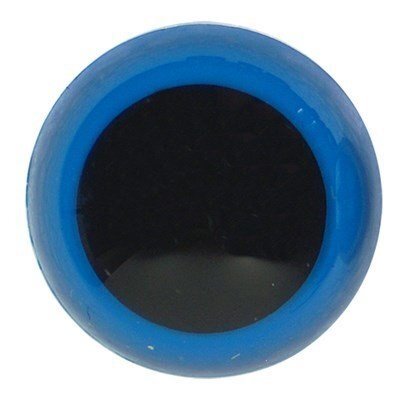Ogen 21-22 mm blauw zwarte pupil 1 paar 