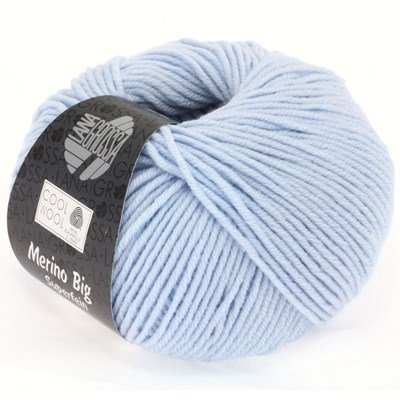 Lana Grossa Cool wool big 604 licht blauw opruiming 