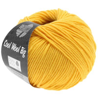 Lana Grossa Cool wool big 958 geel opruiming 